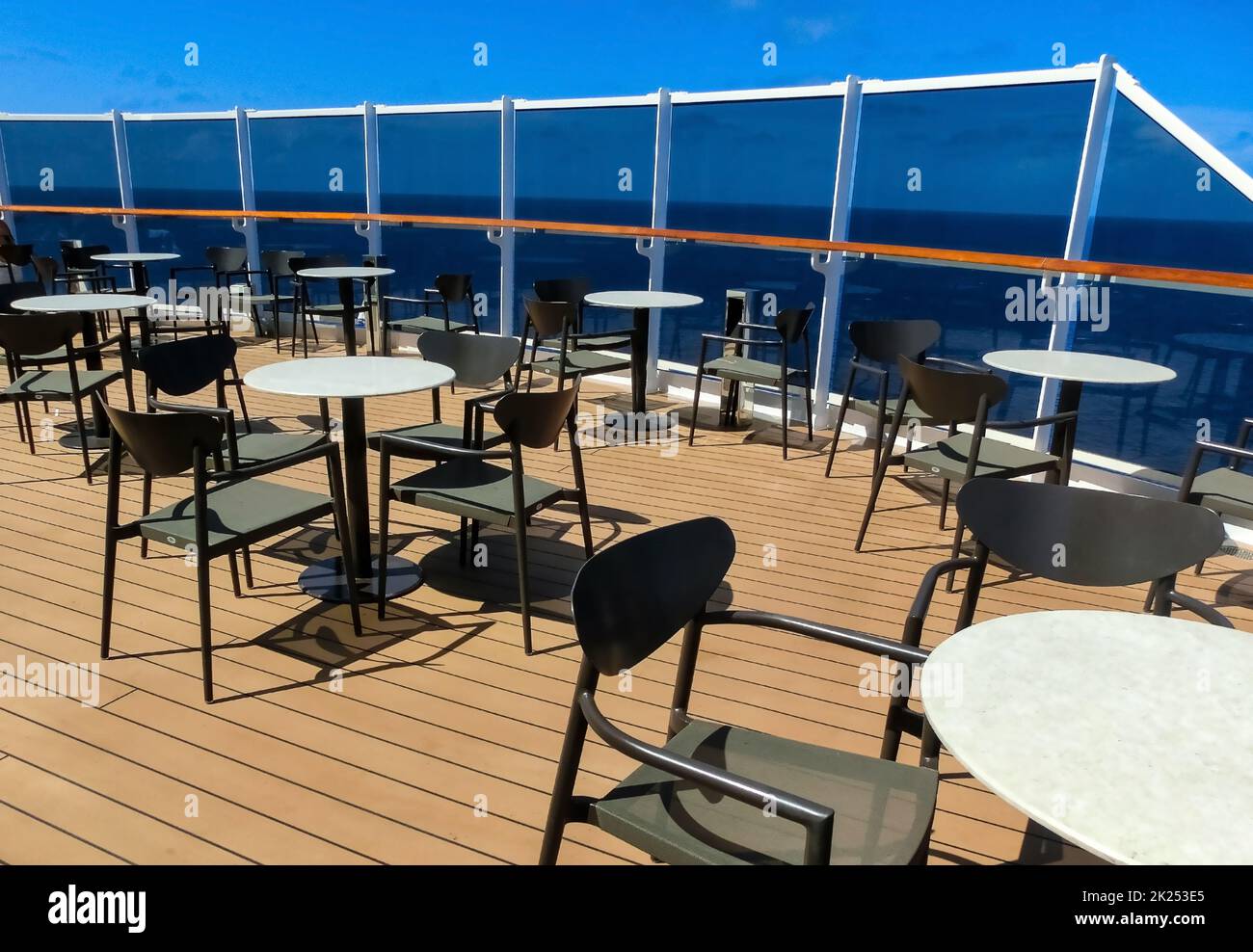 Luxury Cruise Ship Deck at sunny day Stock Photo - Alamy