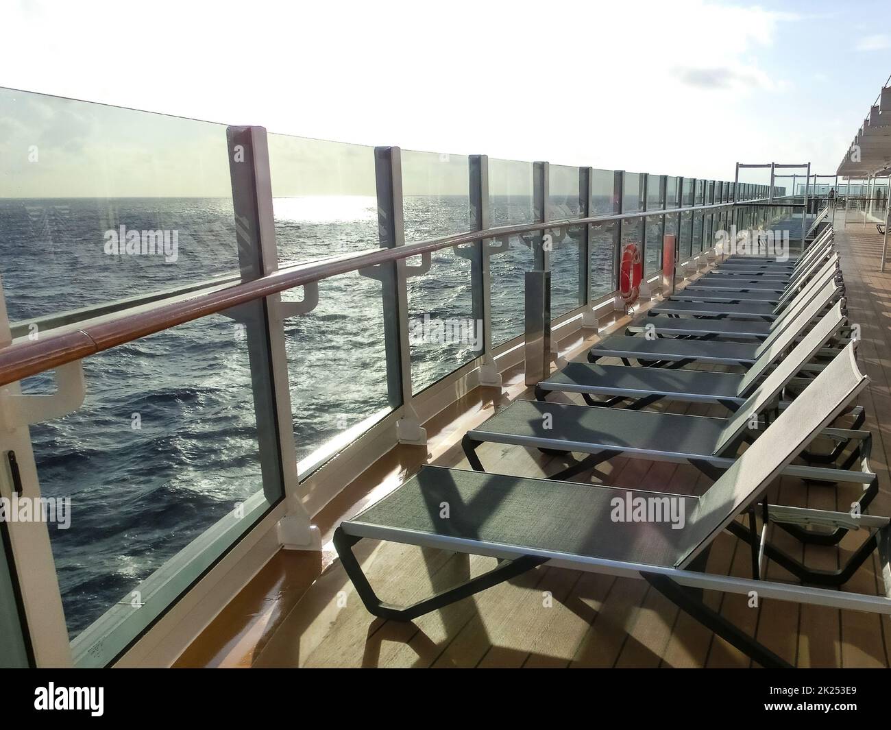 Luxury Cruise Ship Deck at sunny day Stock Photo - Alamy