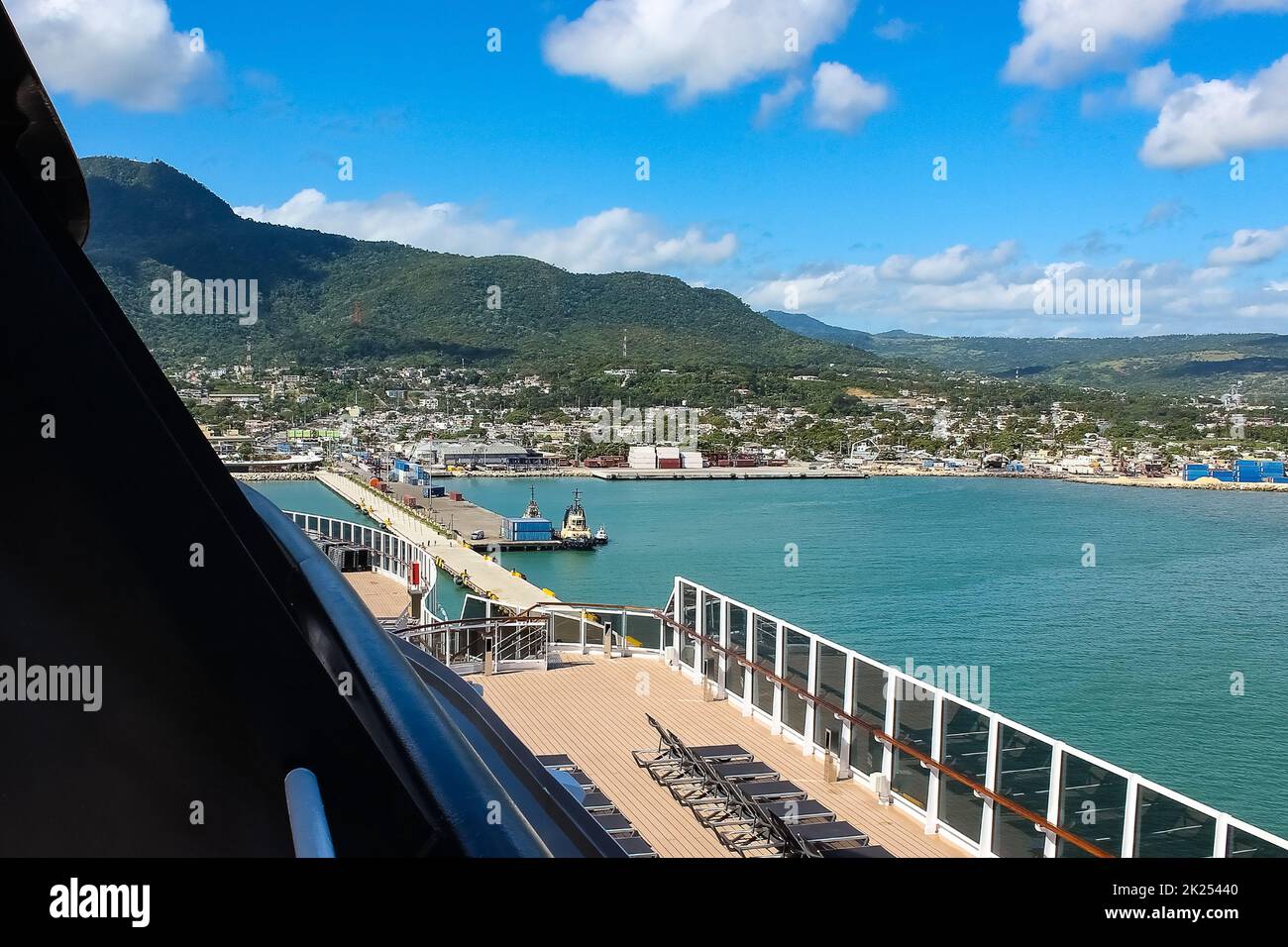 Luxury Cruise Ship Deck at sunny day Stock Photo - Alamy