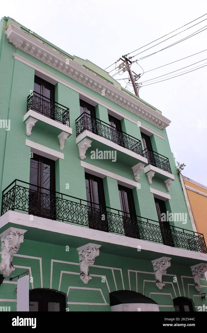 The colorful building in center of San Juan, Puerto Rico Stock Photo ...