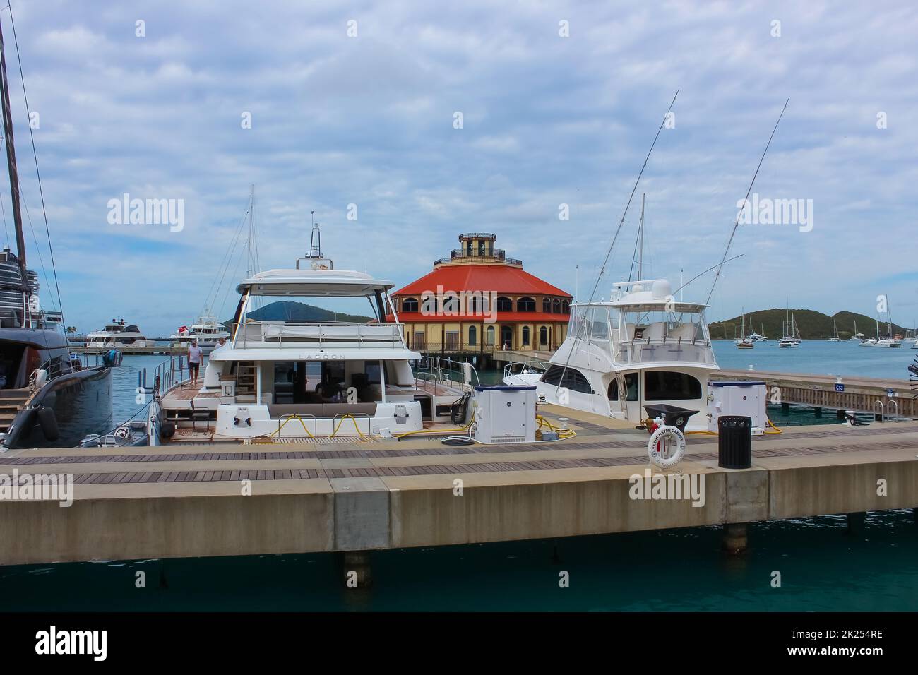 St Thomas, USVI May 4, 2022 View of Yacht Haven Grande marina in St