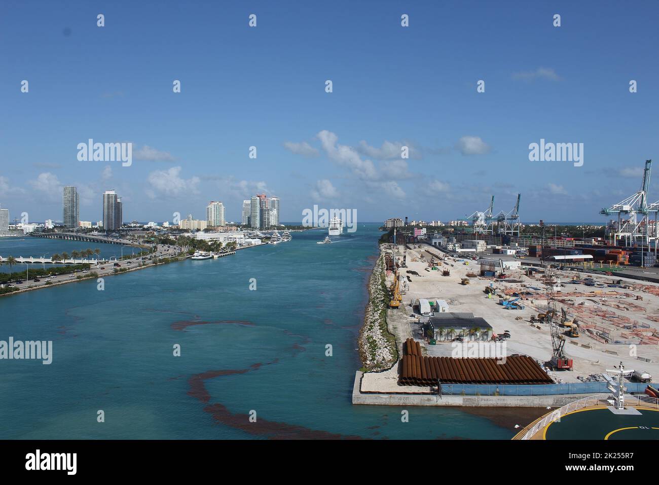 Many containers at Port Miami, one of the largest cargo ports in the US