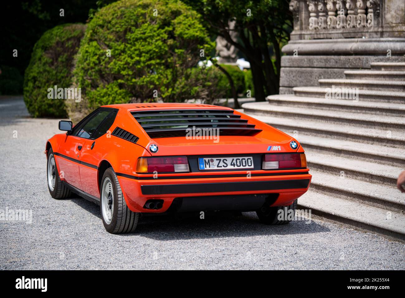 Como, Italy - May 22, 2022: Close up illustrative editorial image of a BMW M1 car, produced from 1978 to 1981 in 453 copies. Stock Photo