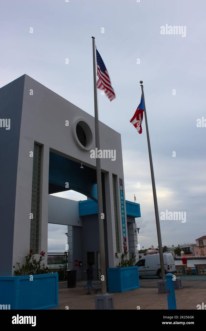 San Juan, Puerto Rico may 02, 2022 Skyline of the port at San Juan