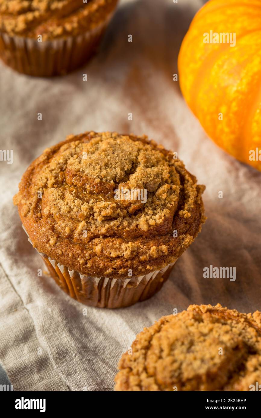 Homemade Pumpkin Spice Muffins to Eat for Breakfast Stock Photo