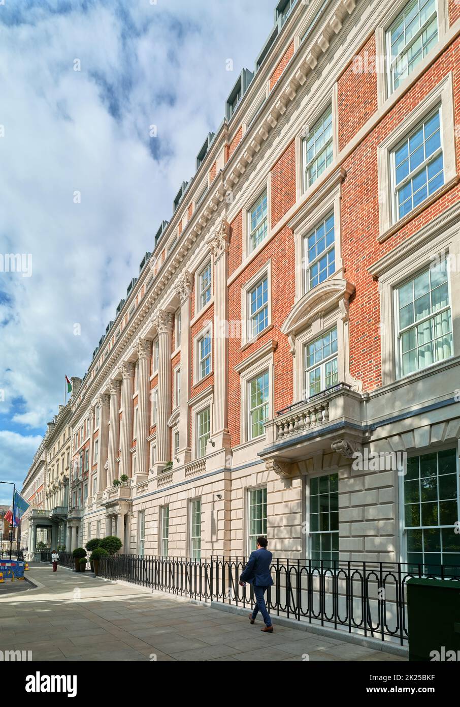 The italian and canadian embassies, Grosvenor Square, Mayfair, London, England. Stock Photo