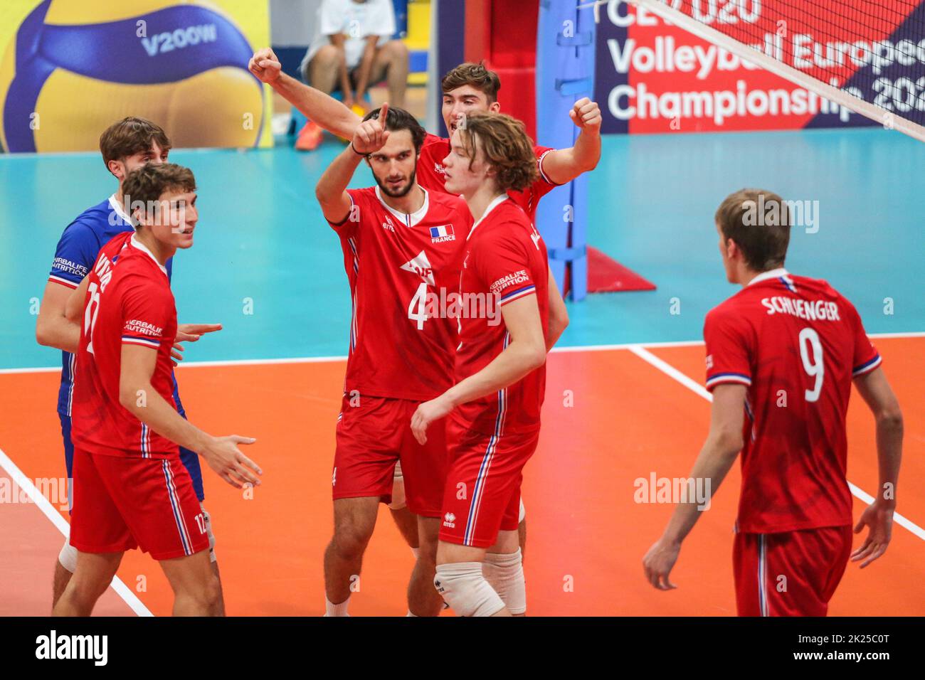 Exultation of France team. during U20 European Championship Slovenia