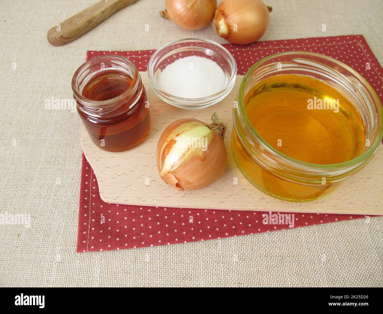 Fresh onion syrup, onion juice in a glass jar Stock Photo Alamy