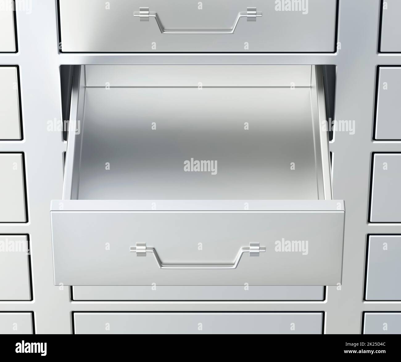 Empty metal drawer Stock Photo Alamy