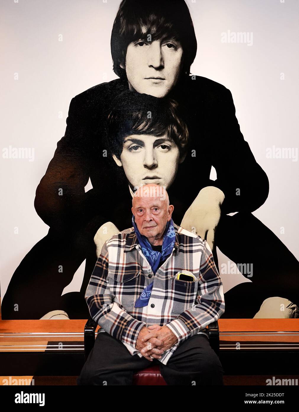 Photographer David Bailey launches his new exhibition Bailey: 'Vision and Sound' at 45 Park Lane London. The exhibition showcases the faces behind the music that defined the past sixty years. Picture date: Thursday September 22, 2022. Stock Photo