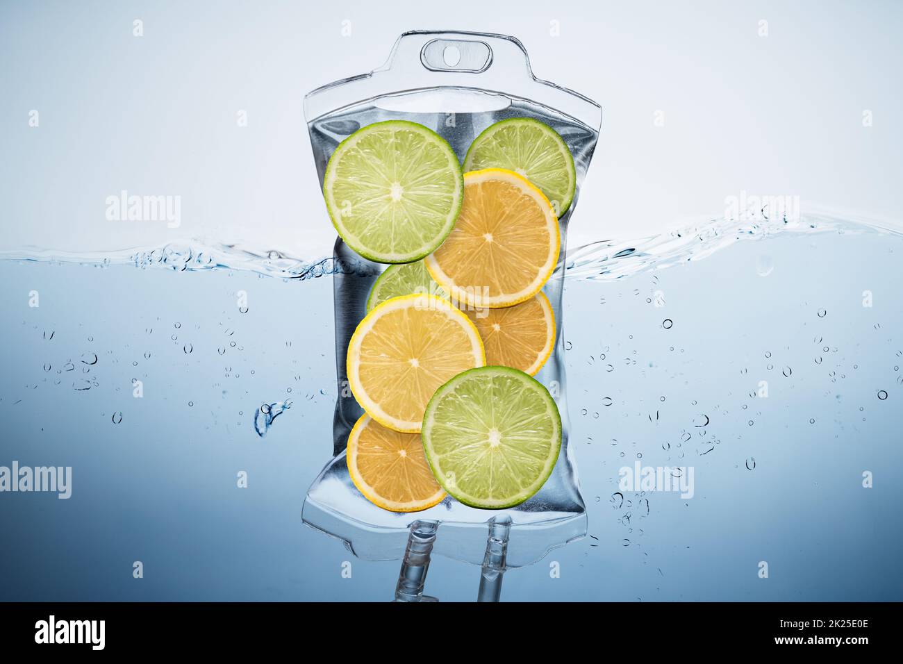 IV Drip Vitamin Fruit Saline Bag Stock Photo Alamy