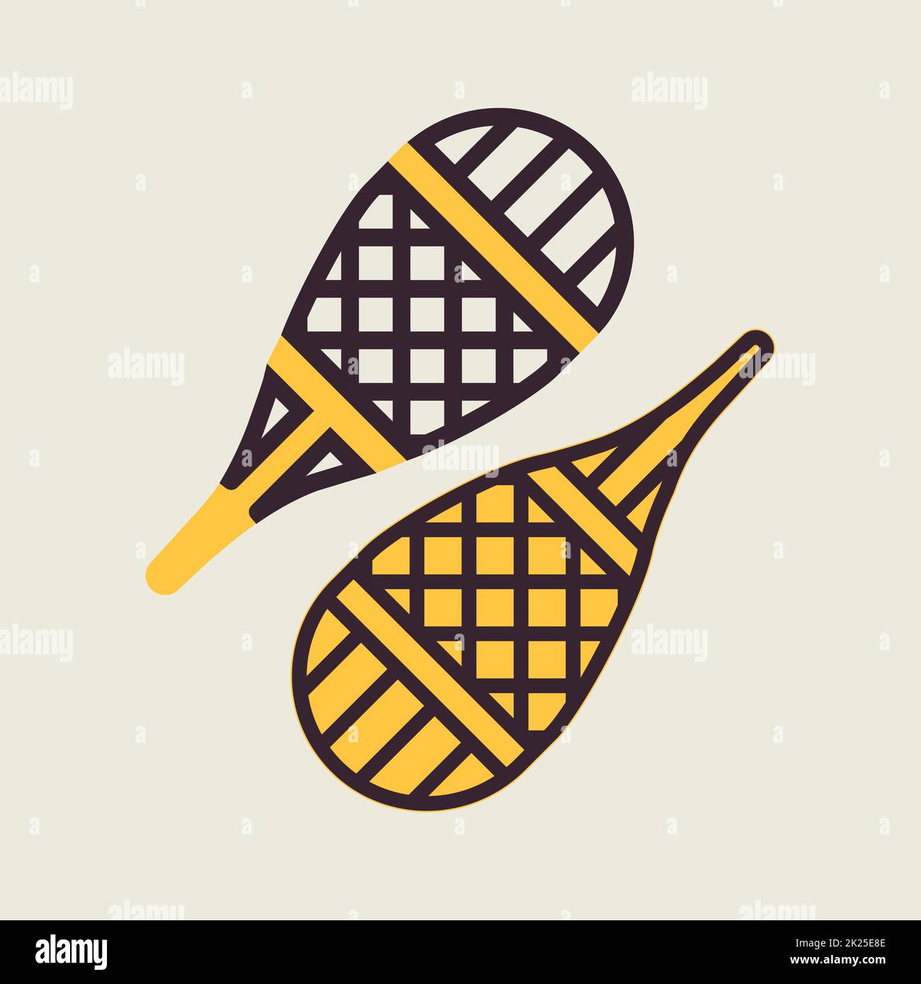 Snowshoes vector icon. Winter sign Stock Photo