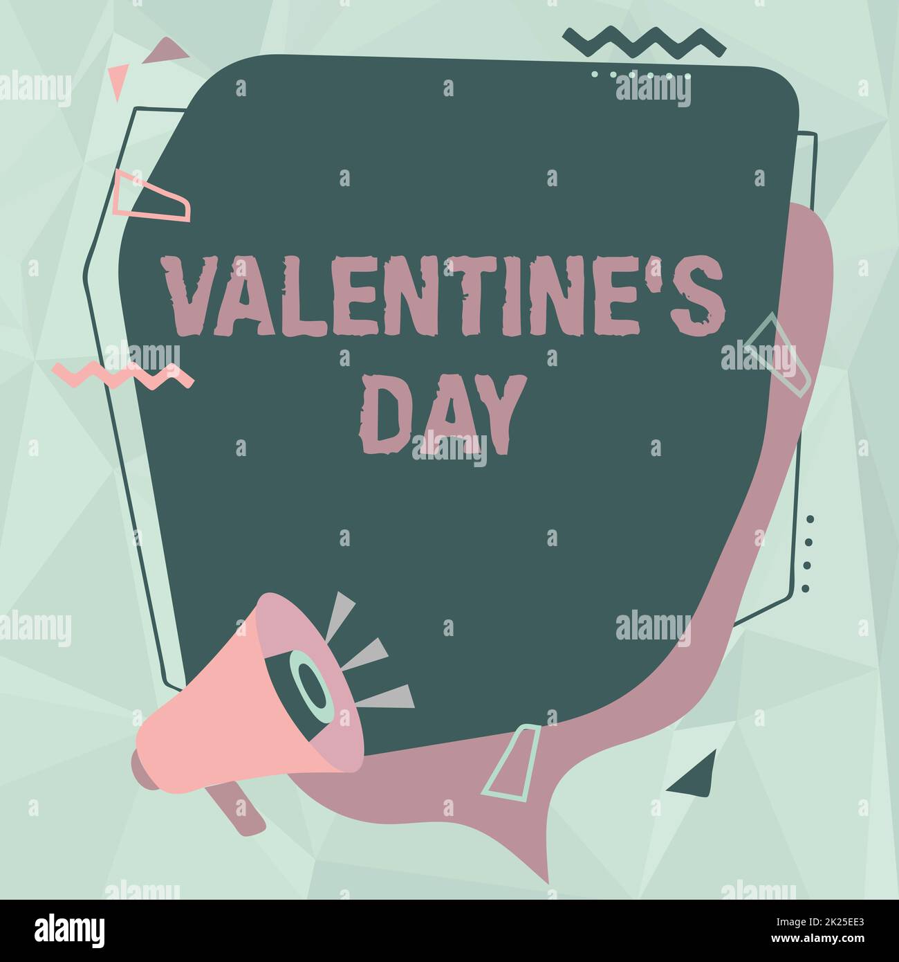 Writing displaying text Valentine S Day. Business overview time when showing show feelings of love and affection Megaphone Drawing Making New Announcement To Chat Cloud. Stock Photo