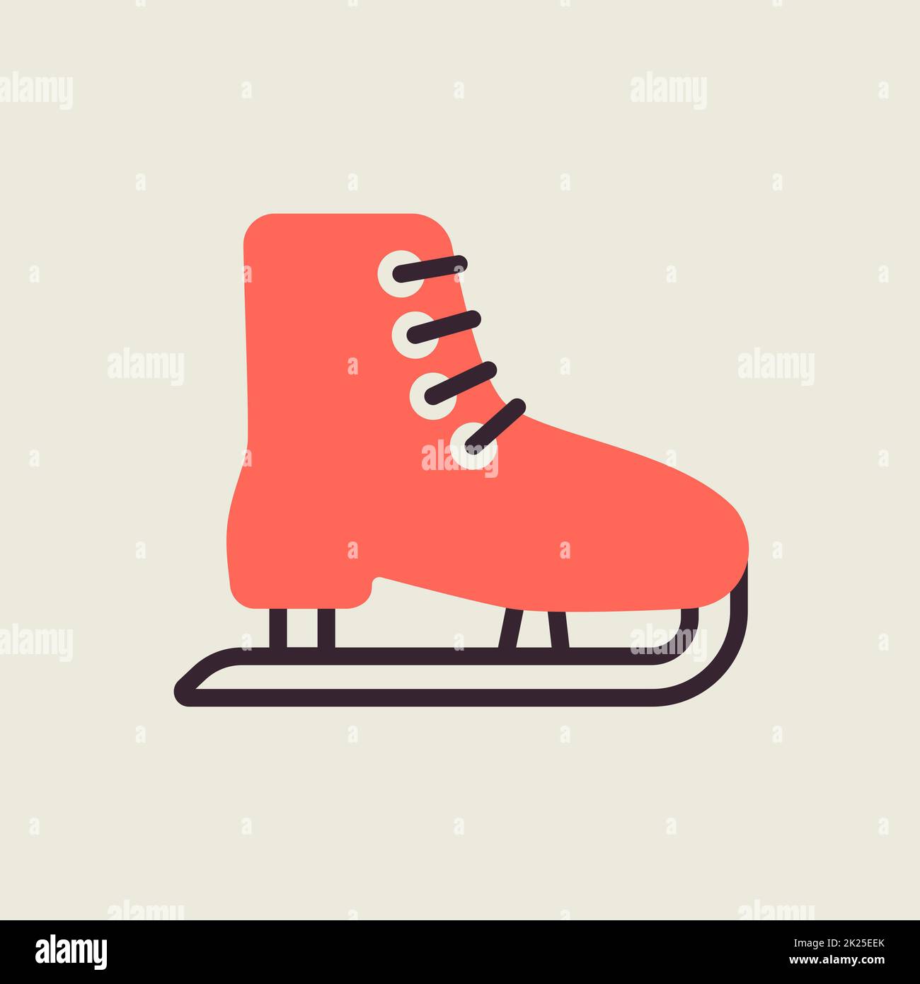 Skating shoes vector icon. Winter sign Stock Photo