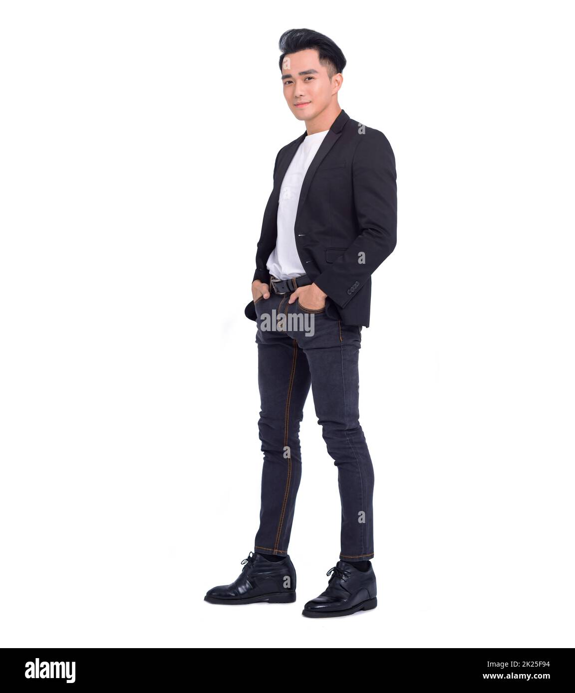 Full length of young successful business man Stock Photo