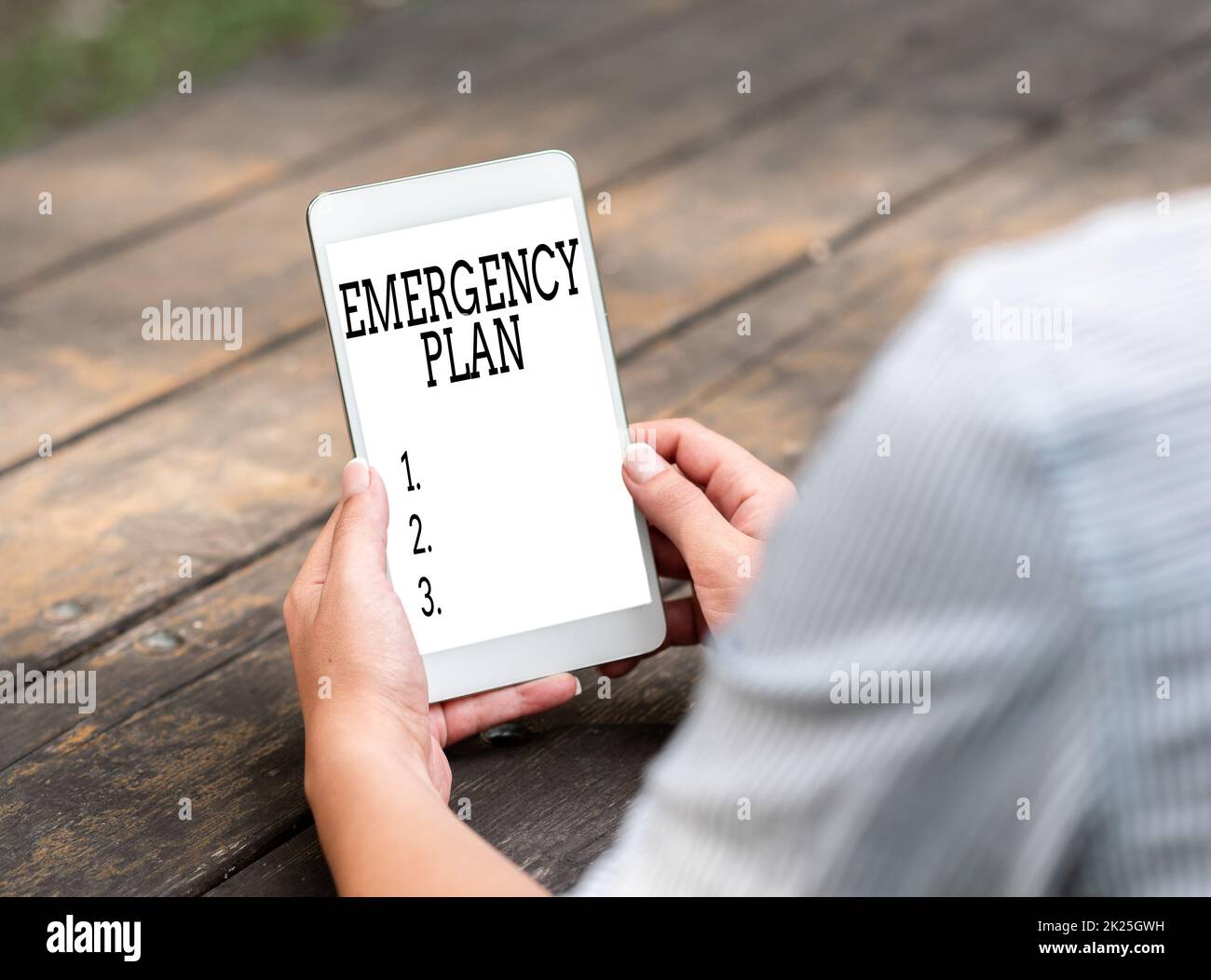 Conceptual caption Emergency Plan. Business approach Procedures for