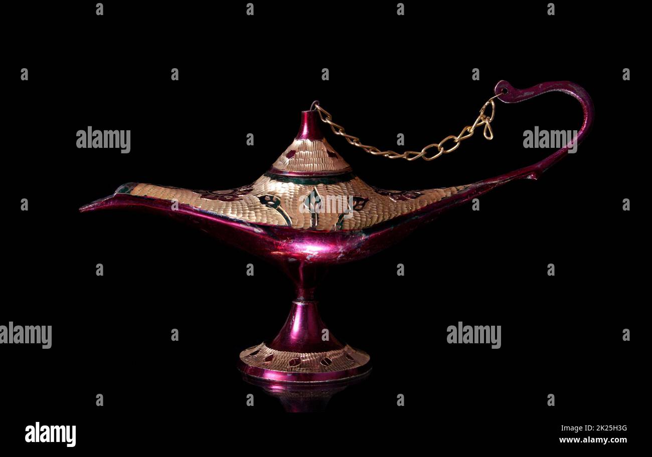 Old Oil Lamp From The Middle East, Lamp has some scratches on it Stock