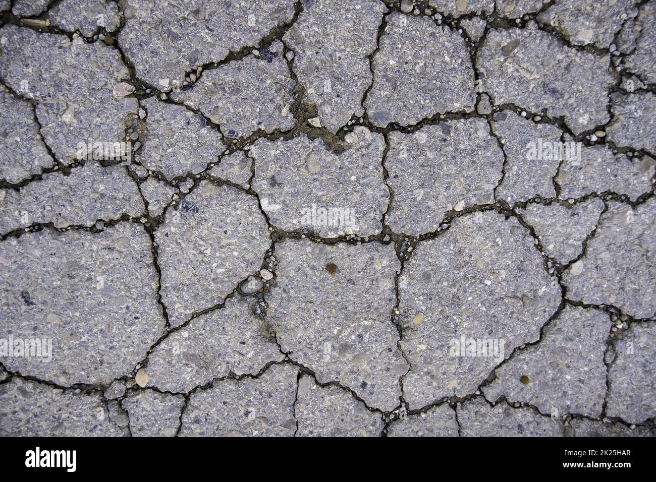 Cracked asphalt floor Stock Photo