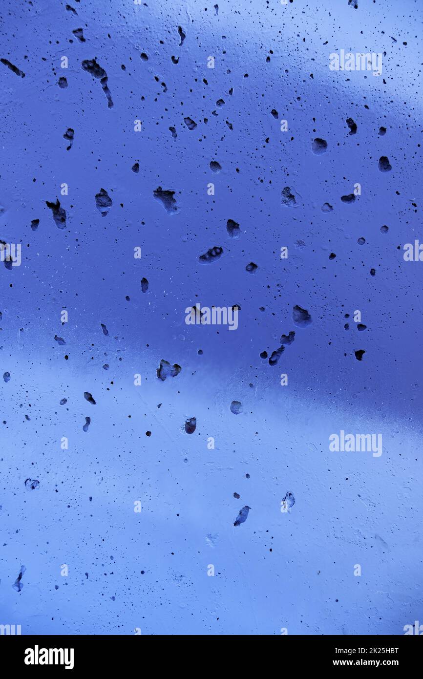 Blue cement wall Stock Photo