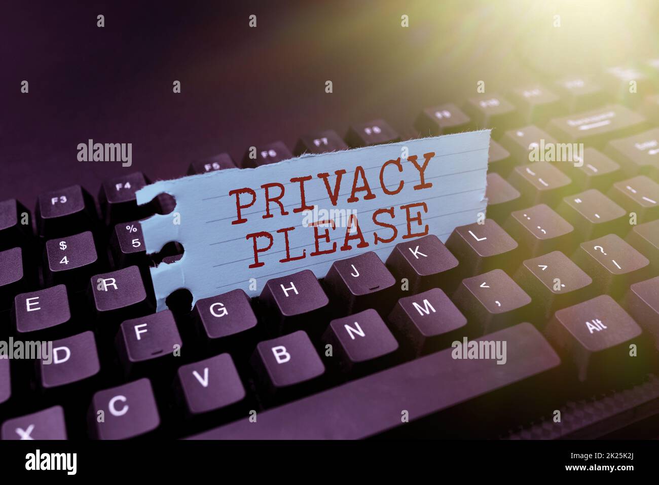 Handwriting text Privacy Please. Business showcase asking someone to respect your personal space Leave alone Abstract Typing New Business Slogan Message, Writing Market Strategies Stock Photo