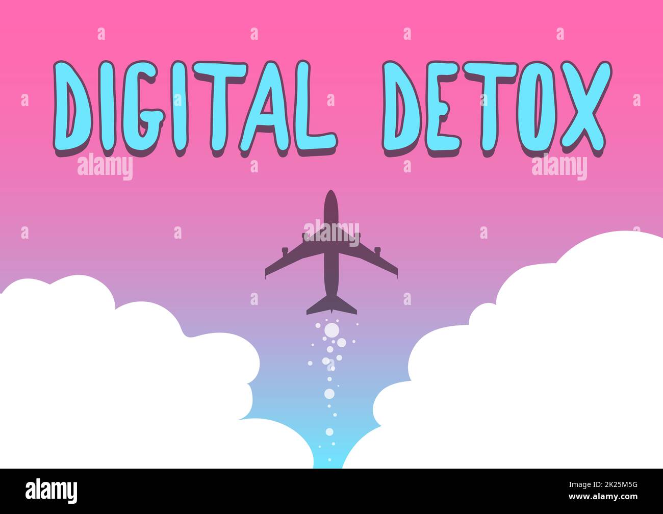 Sign displaying Digital Detox. Internet Concept Free of Electronic Devices Disconnect to Reconnect Unplugged Illustration Of Airplane Launching Fast Straight Up To The Skies. Stock Photo