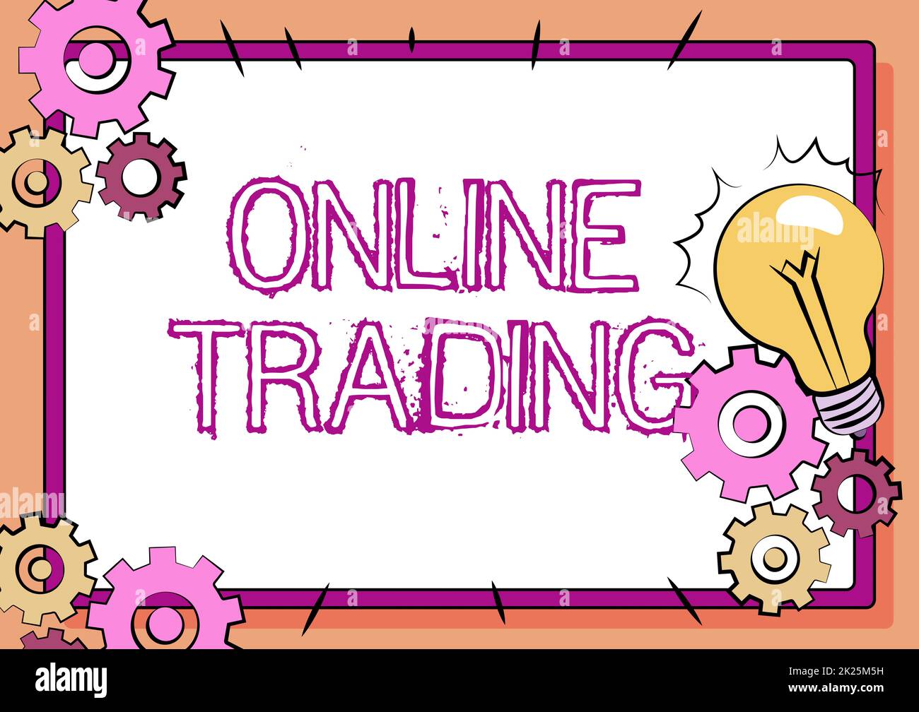 Text sign showing Online Trading. Concept meaning Buying and selling assets via a brokerage internet platform Fixing Old Filing System, Maintaining Online Files, Removing Broken Keys Stock Photo