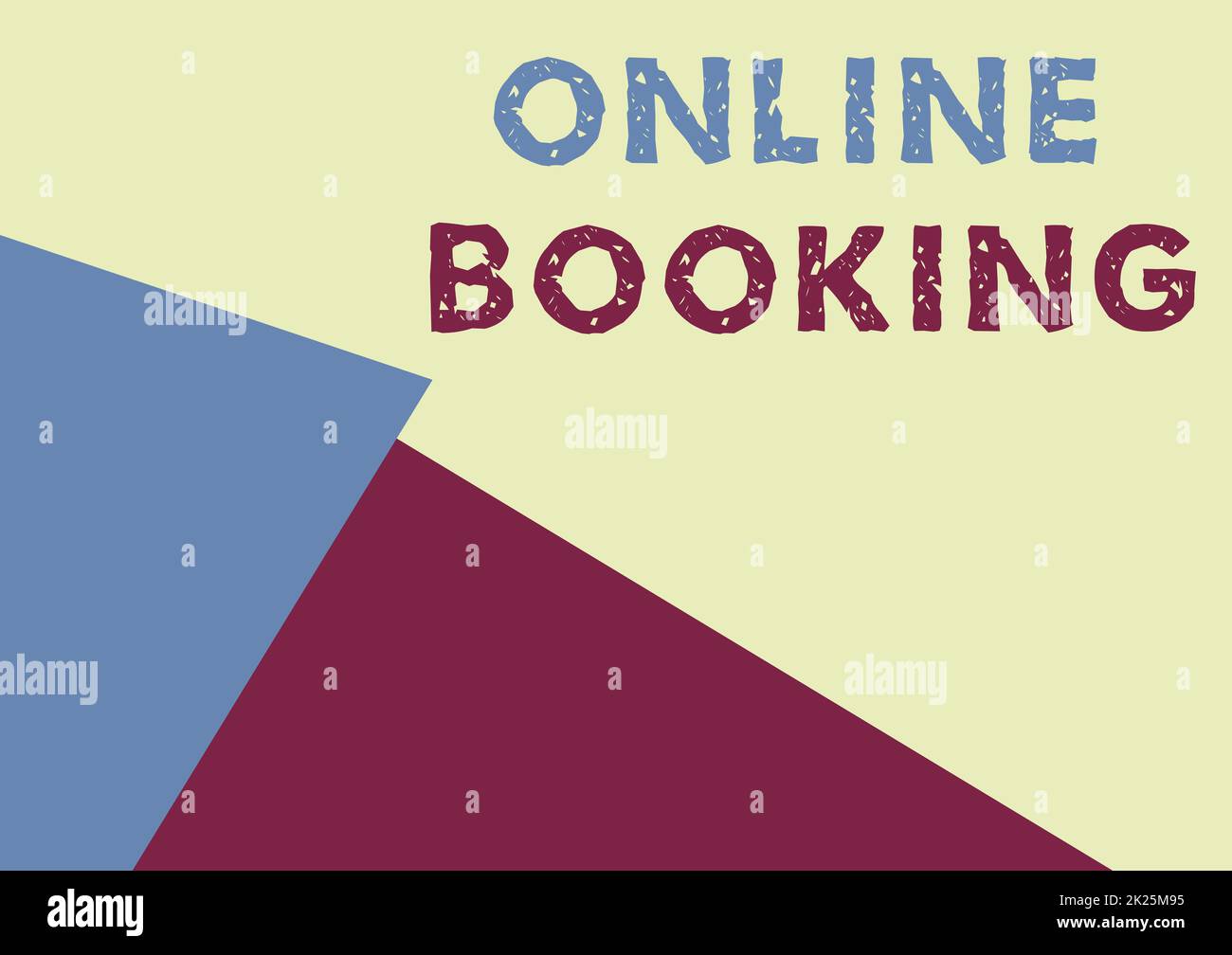 Hand writing sign Online Booking. Business overview Reservation through internet Hotel accommodation Plane ticket Line Illustrated Backgrounds With Various Shapes And Colours. Stock Photo