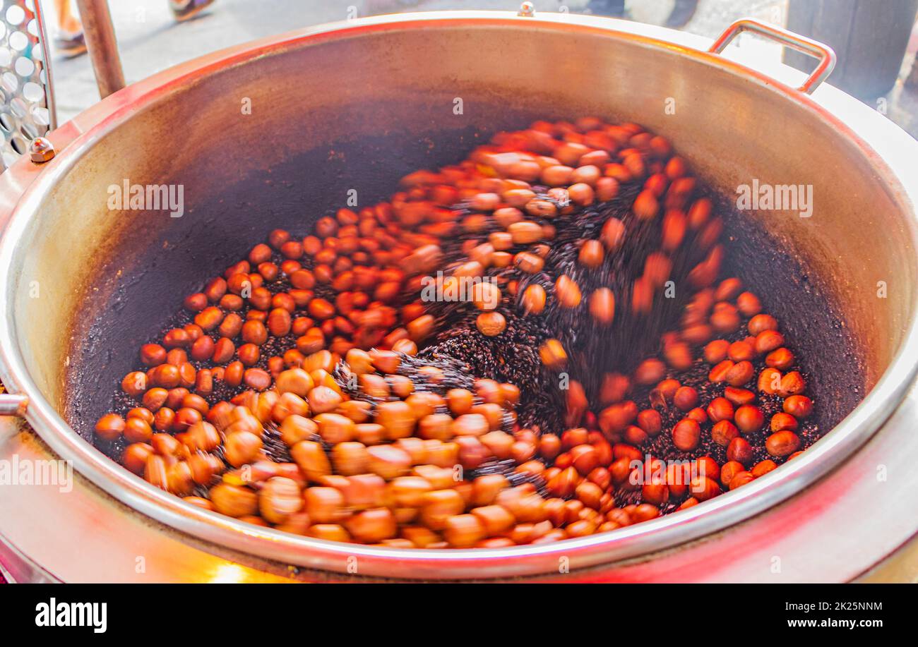 Thai Chinese street food seeds nuts China Town Bangkok Thailand Stock