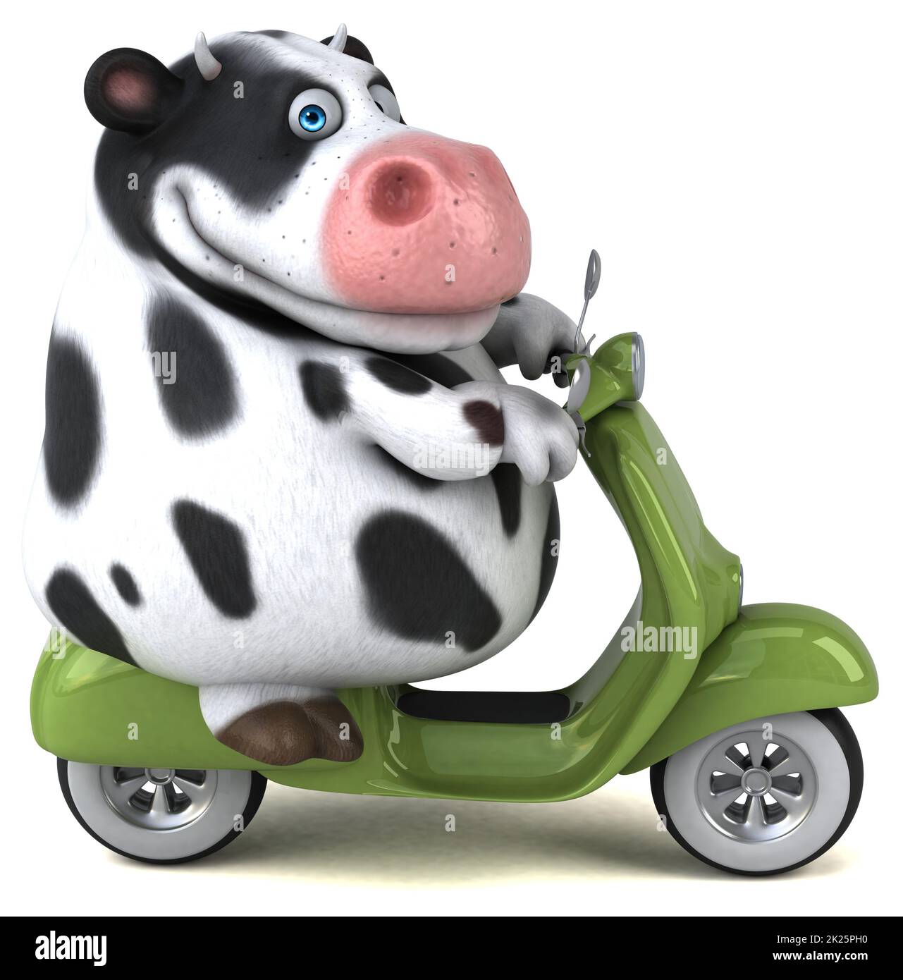 Fun Cowhide Fun cow - 3D Illustration Stock Photo - Alamy