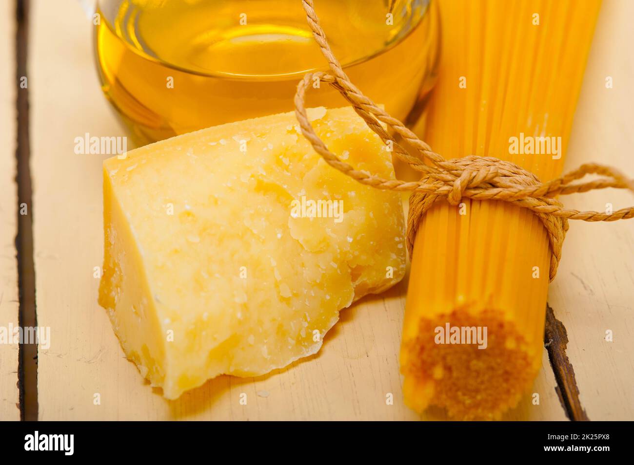 Italian pasta basic food ingredients Stock Photo