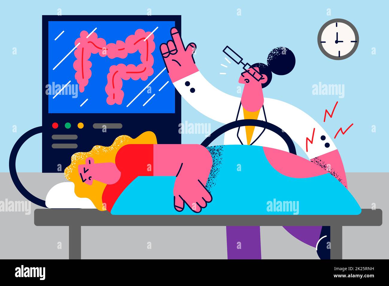 Patient undergo colonoscopy procedure in hospital Stock Photo Alamy