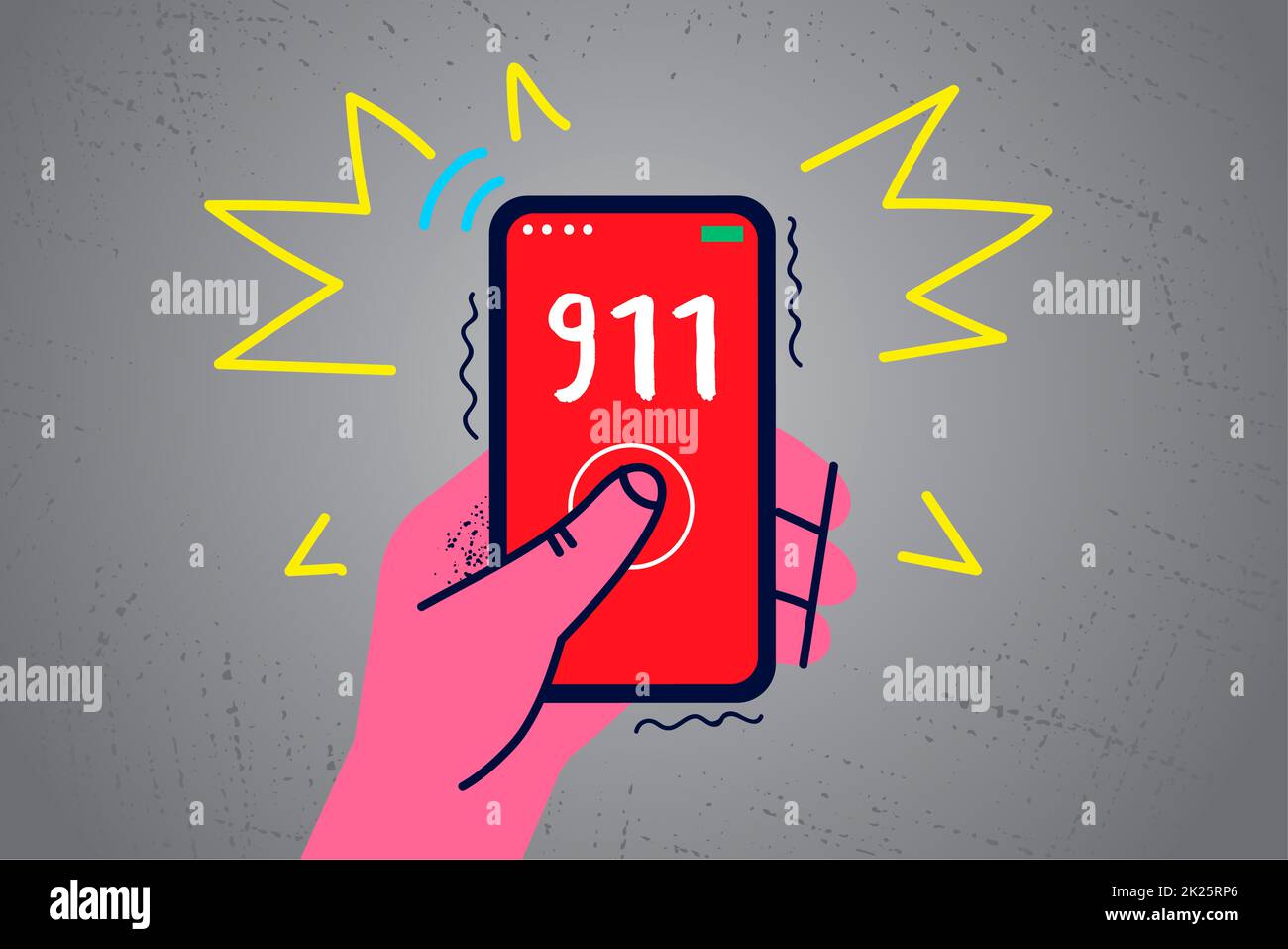 person-hold-cellphone-call-911-stock-photo-alamy