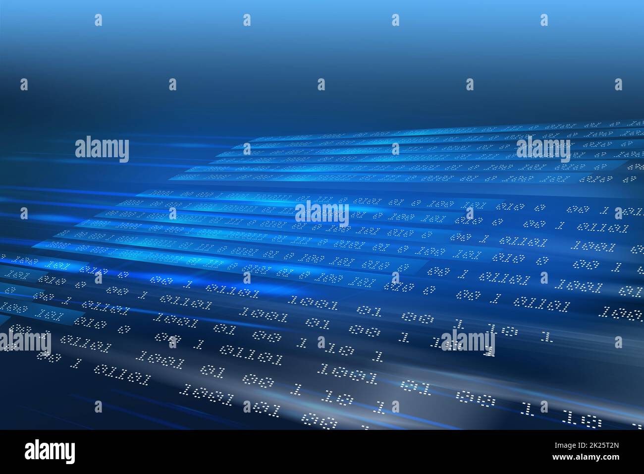 Binary code blue background, digital data transmission concept series 1297 Stock Photo
