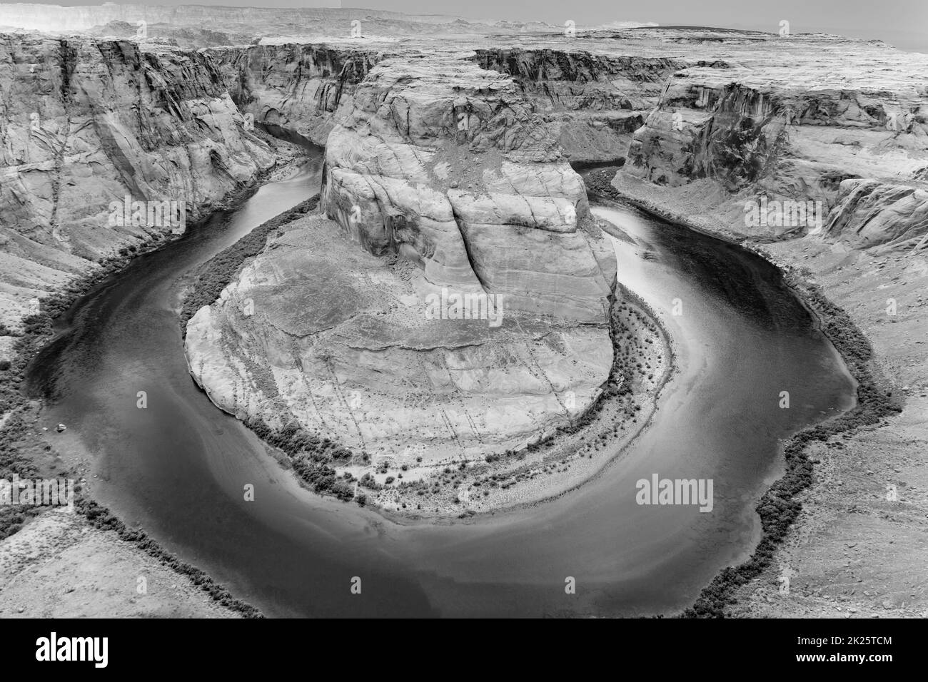 Horseshoe Bend in Colorado river, Arizona, United States Stock Photo