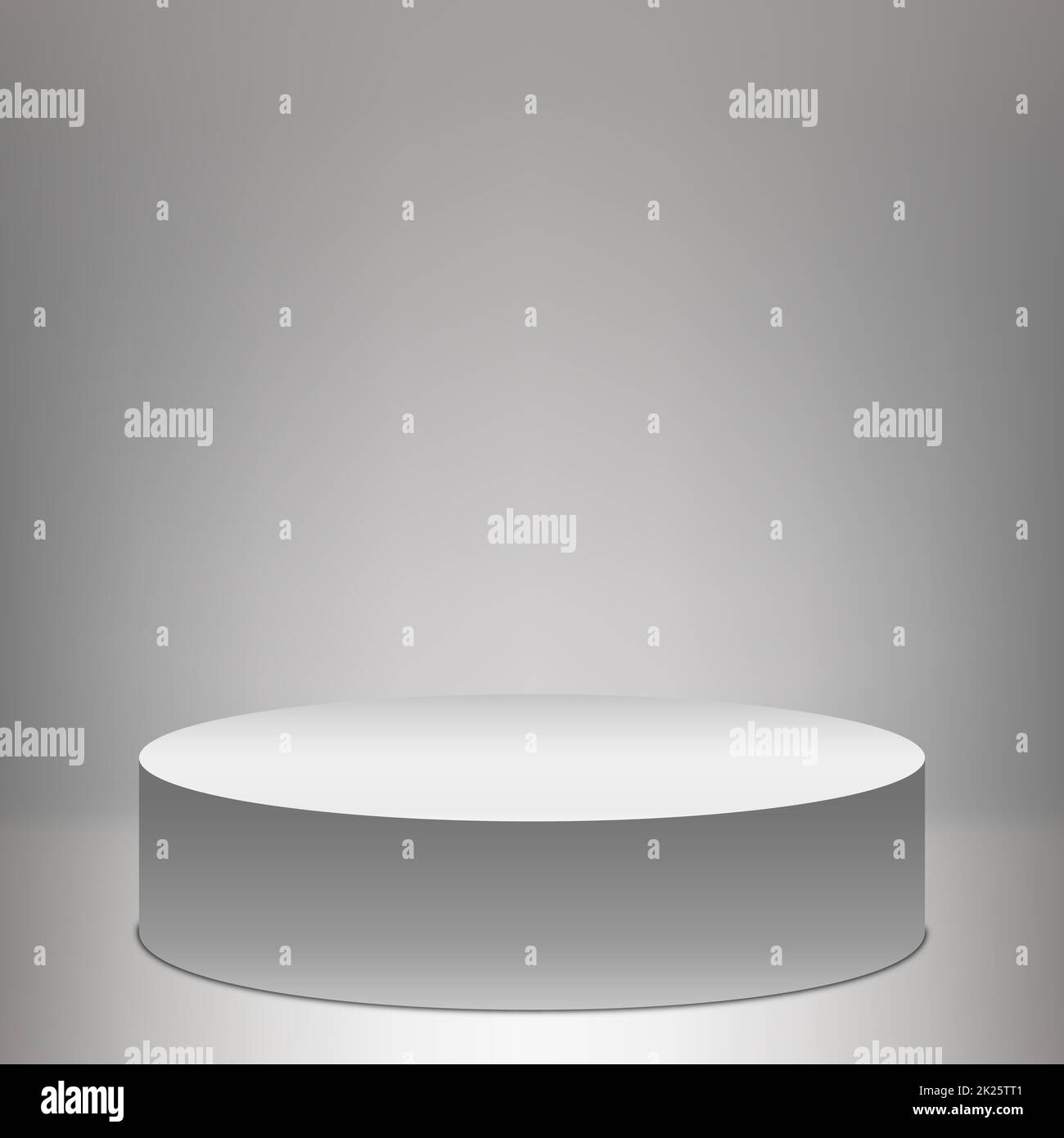 Light background with high podium pedestal - Vector Stock Photo