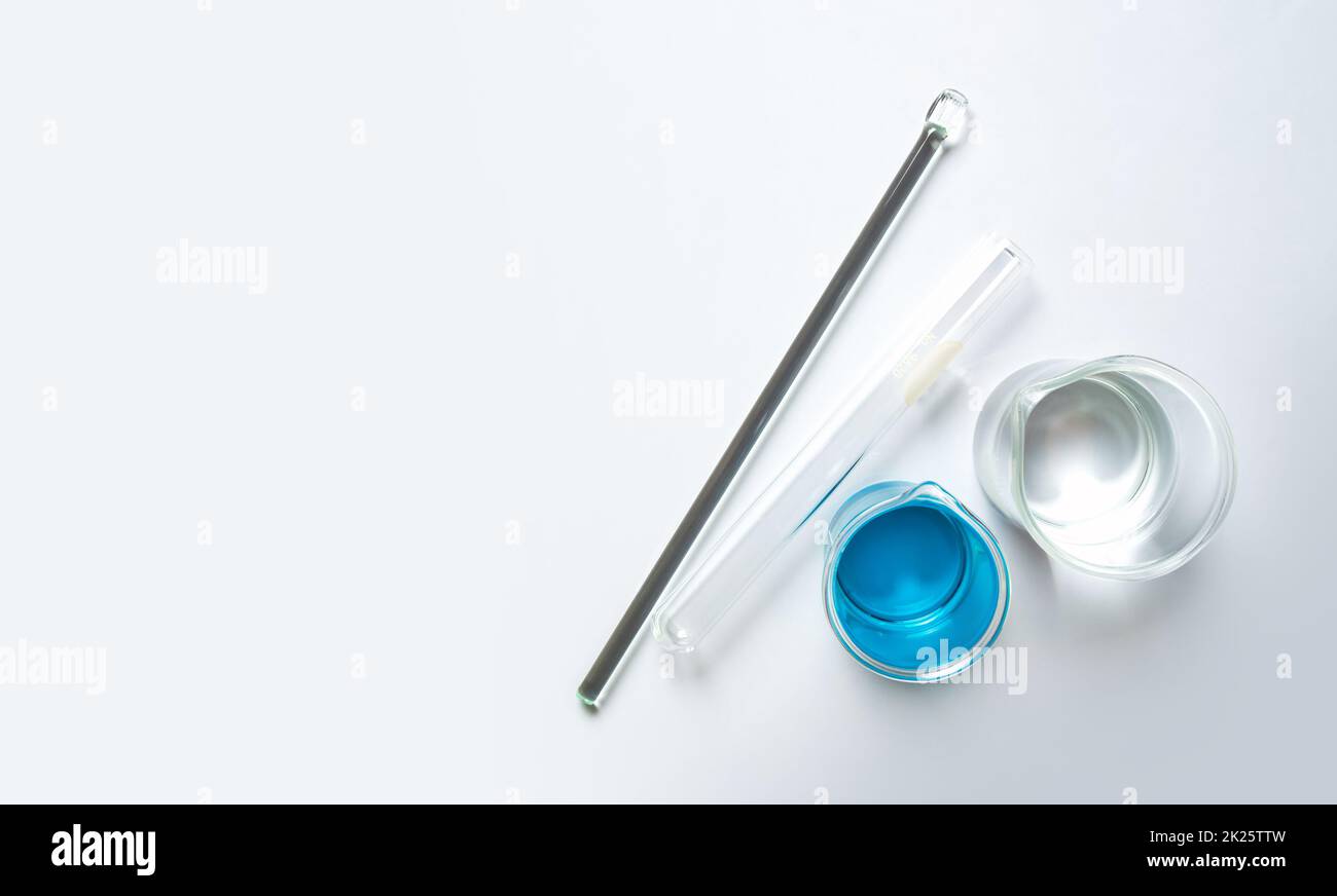 Medical chemicals ingredient on white laboratory table