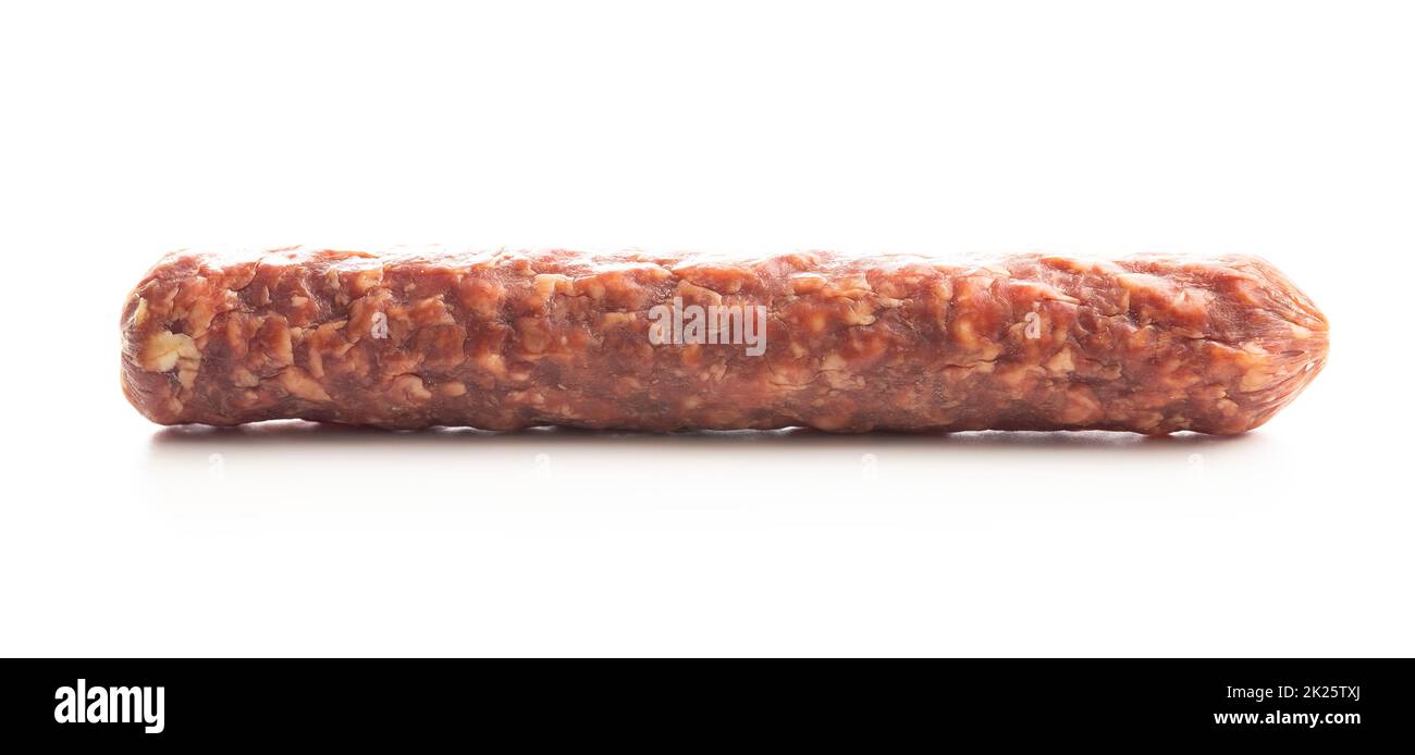 The smoked sausage. Pork salami Stock Photo Alamy