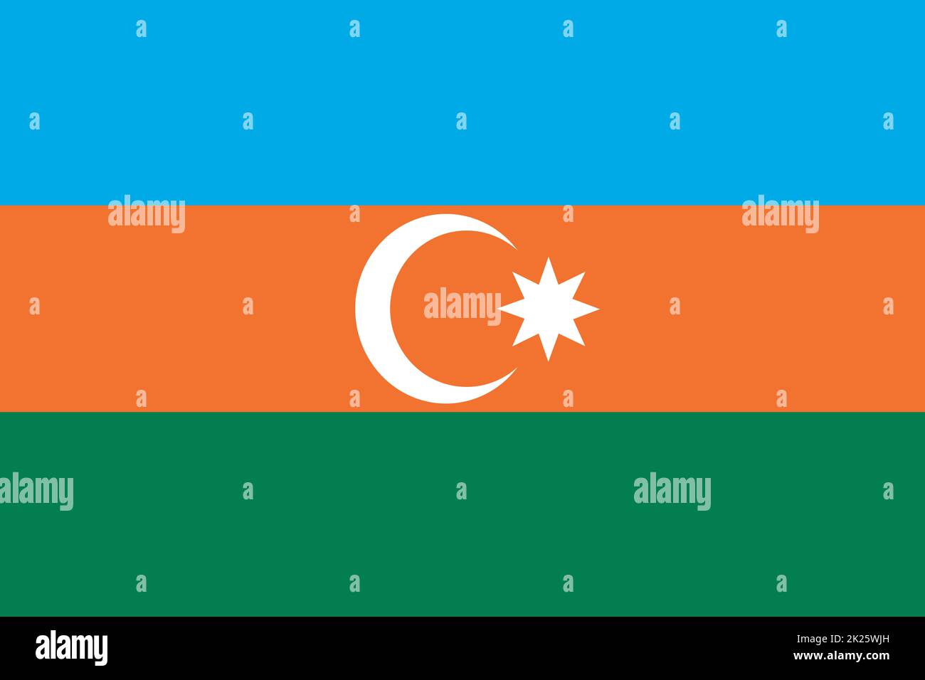 Azerbaijan Flag background illustration large file blue orange green