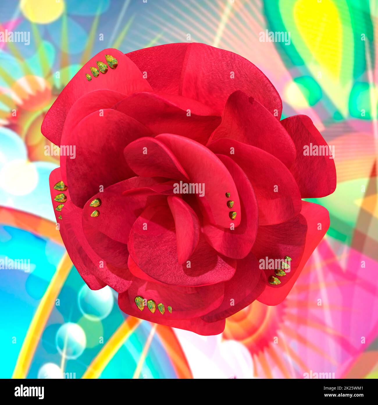 3d rose flower hi-res stock photography and images - Alamy