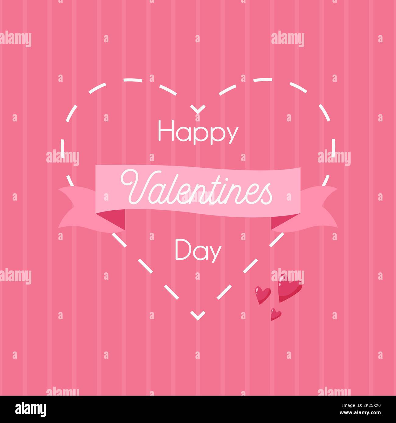 Vertical greeting card with congratulations on Valentine's Day - Vector Stock Photo