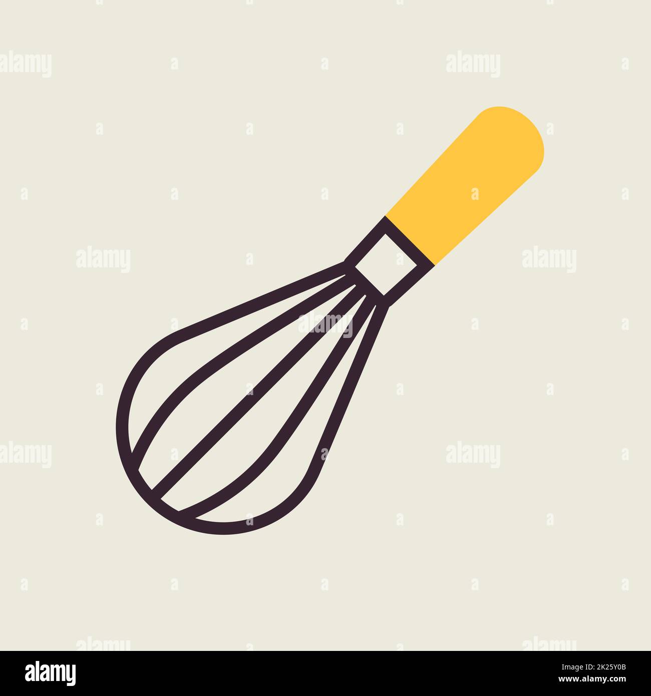 Balloon whisk for mixing and whisking vector icon Stock Photo Alamy