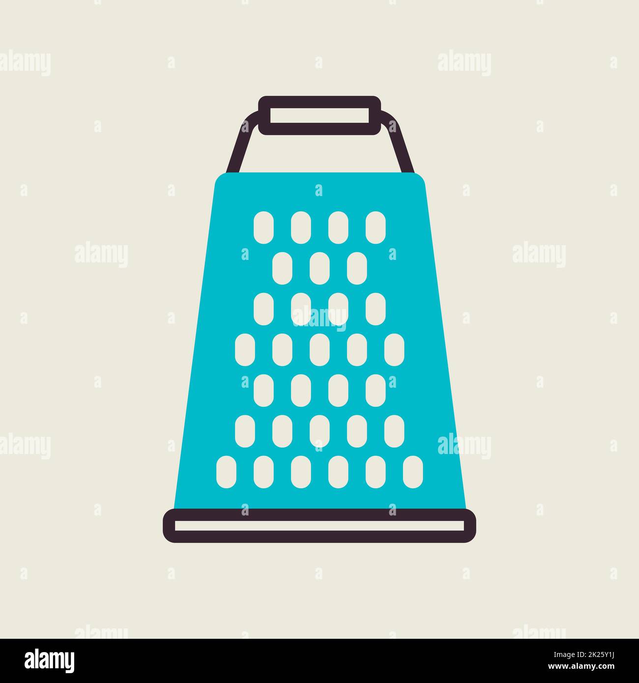 Grater vector icon. Kitchen appliance Stock Photo
