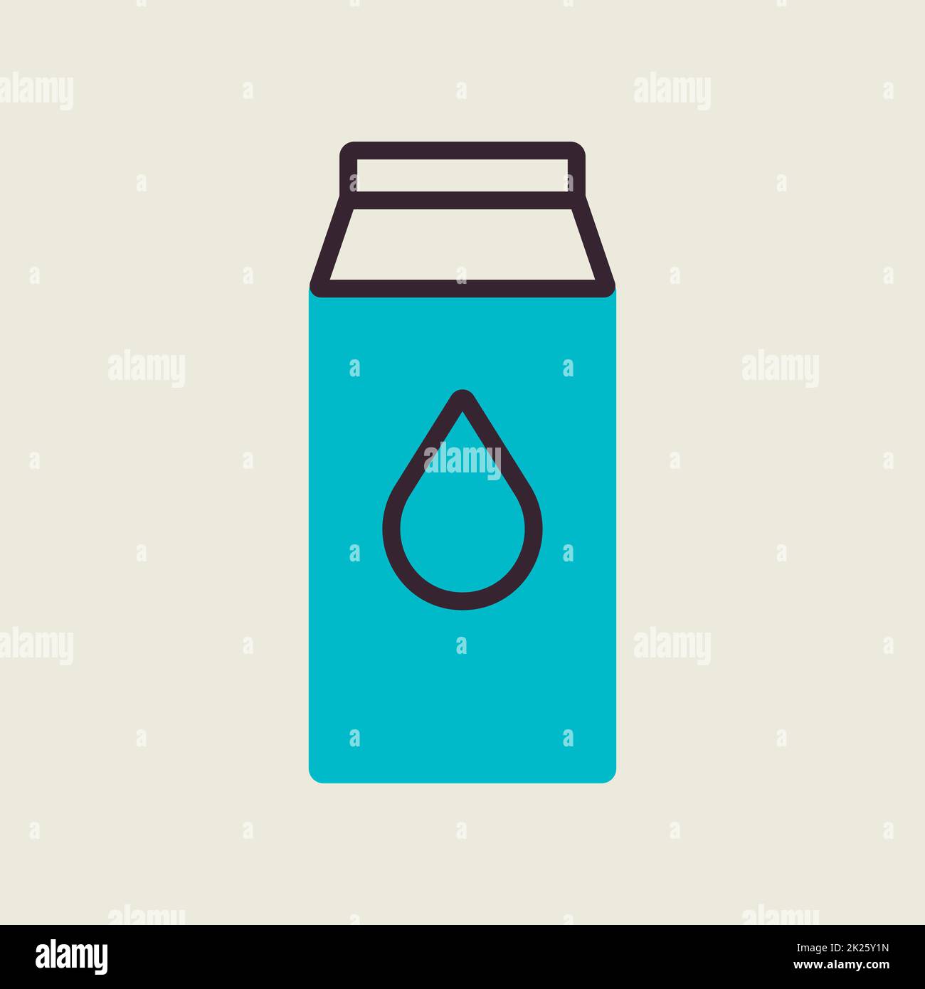 Kitchen vector icon carton of milk Stock Photo