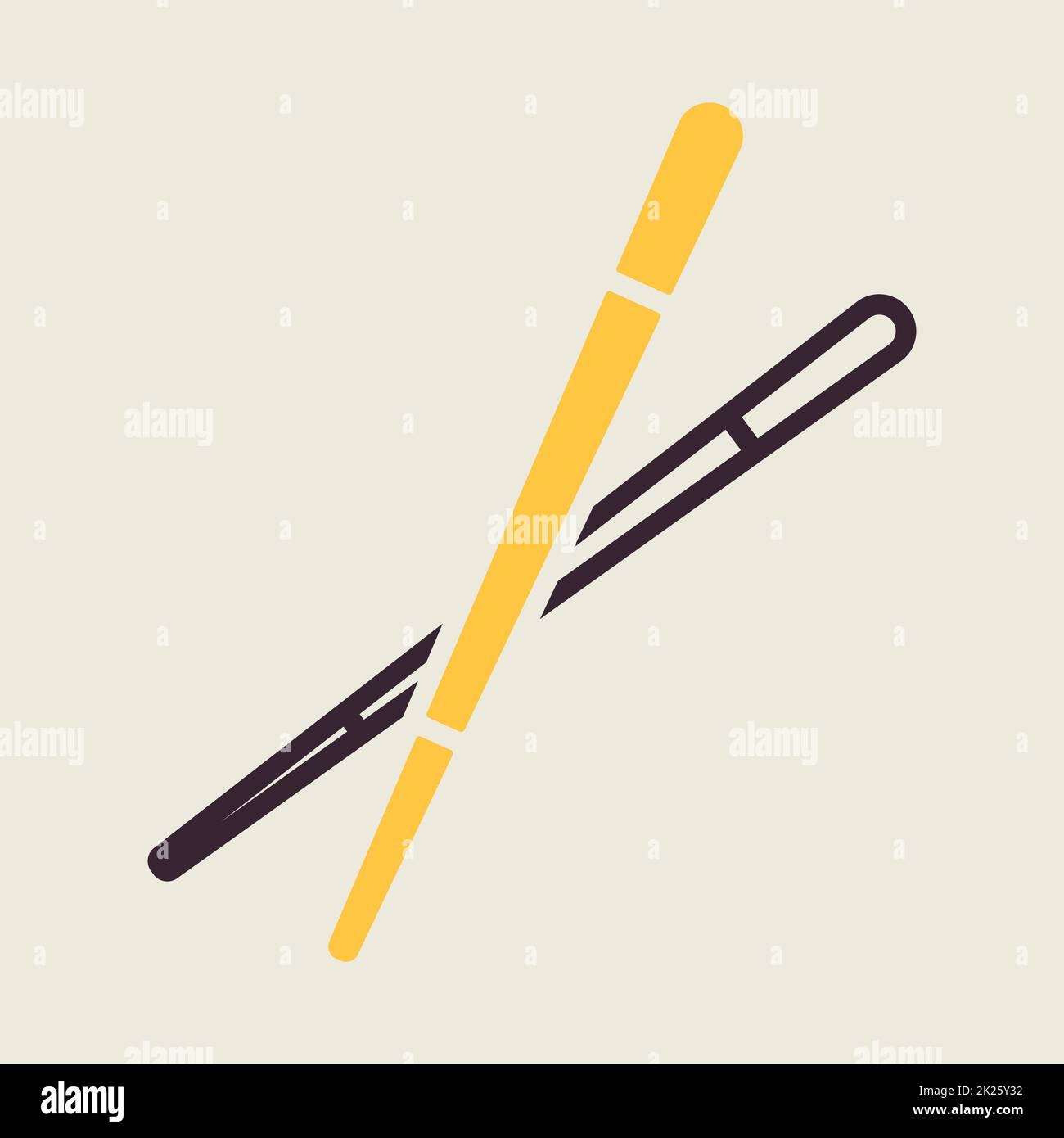 Chinese chopsticks, chop sticks vector icon Stock Photo - Alamy