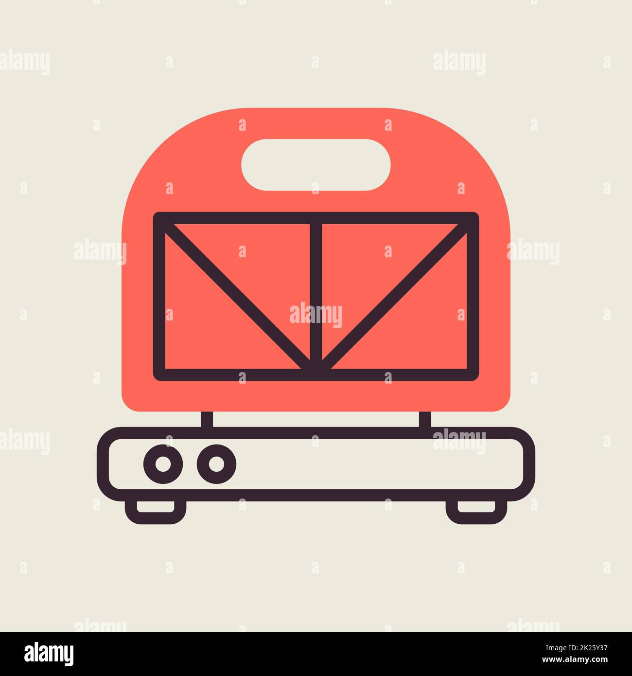 Kitchen sandwich maker vector icon Stock Photo Alamy