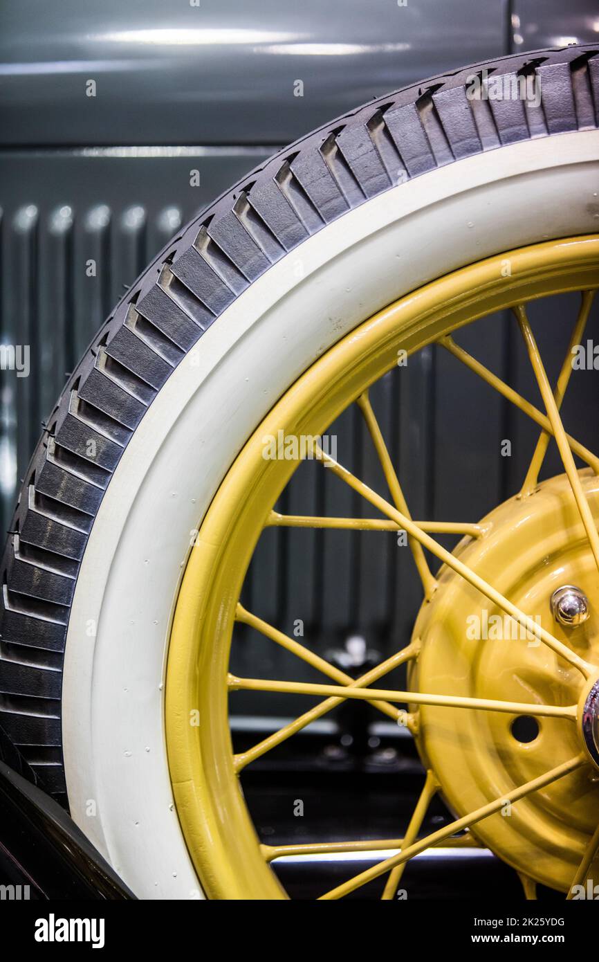 Old car spare wheel hi-res stock photography and images - Alamy