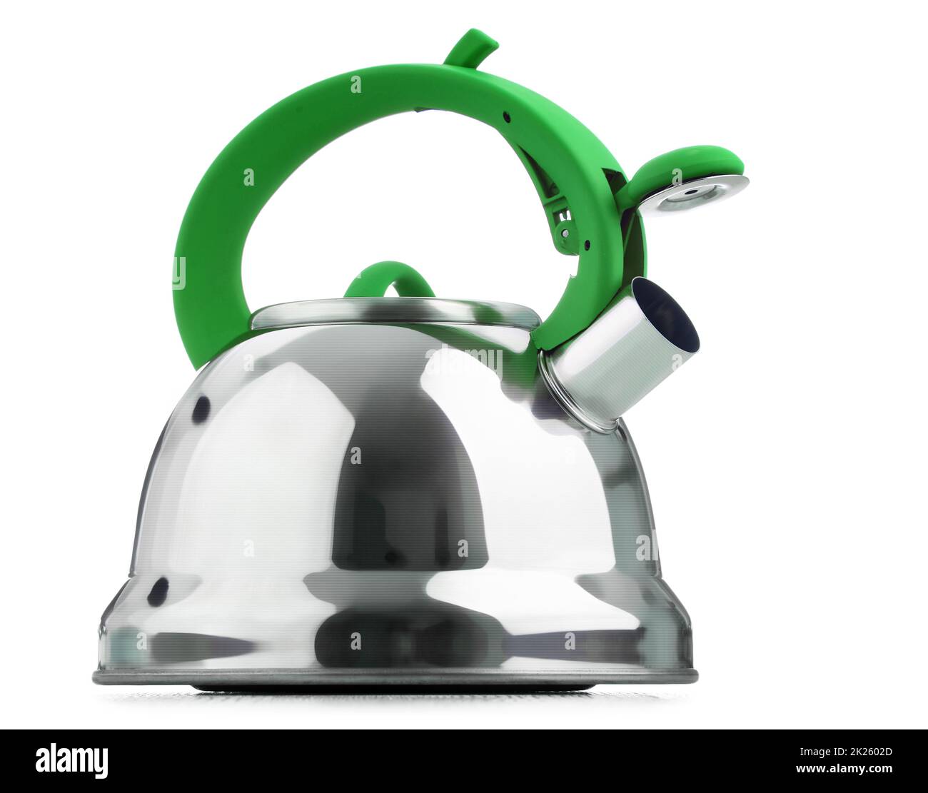 Stainless steel stovetop kettle with whistle Stock Photo Alamy