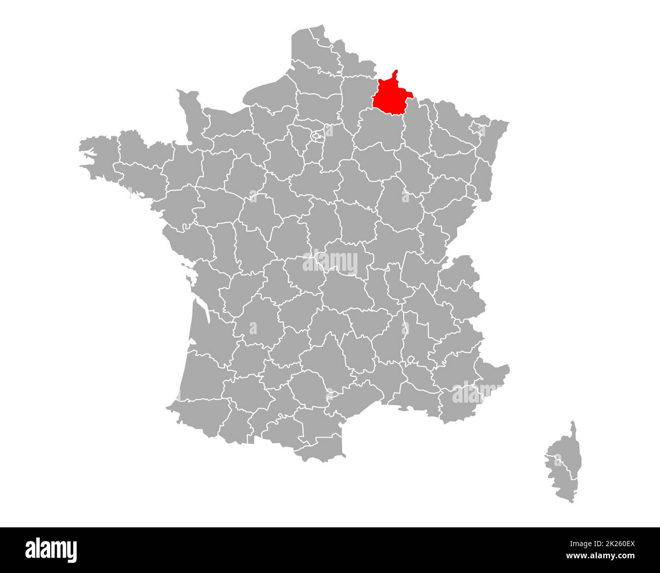 Map of Ardennes in France Stock Photo Alamy