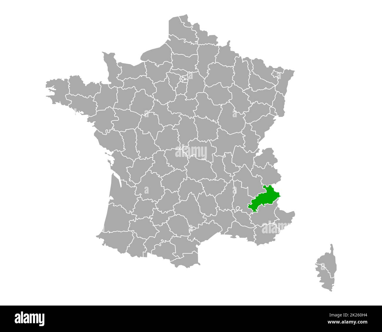 Map of HautesAlpes in France Stock Photo Alamy