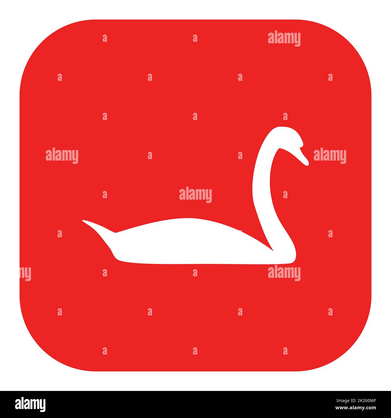 Swan and app icon Stock Photo